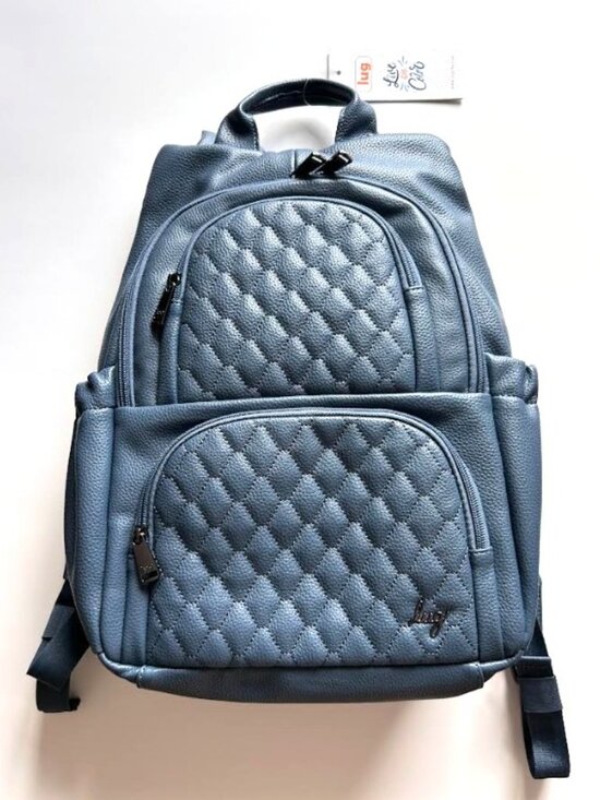 Lug Hatchback Classic VL Backpack Slate Blue with Dragonfly Icepop Interior
